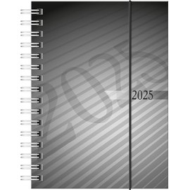 rido/idé Pocket Diary Model Perfect/Technik I (2025), 2 Pages = 1 Week, A6, 160 Pages, Polypropylene Cover, Anthracite