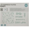 We R Memory Keepers Printing Plate Letter Press-Script Set (7