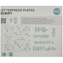 We R Memory Keepers Printing Plate Letter Press-Script Set (7 Piece)