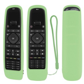 Protective Silicone Remote Case for Sofabaton U1 Universal Remote Control, Bluetooth Harmony Remote Shockproof Washable Skin-Friendly Remote Control Cover with Loop (Glow in Dark Green)