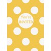 Yellow Polka Dot Party Invitations, 8ct