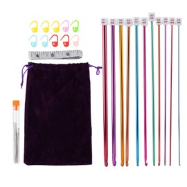 11 Pcs Knitting Needles Multicolour Portable 27cm Sweater Needle Plastic Weaving Tools for DIY Enthusiast