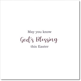 doodlecards Easter Card Easter Blessings Square Size with Plain Envelope