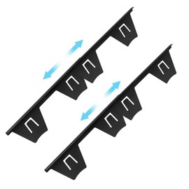 Esmorah Stainless Steel Stove Gap Covers, Oven Gap Filler Perfect for Kitchen Gas Stove and Countertop Gap, Heat-Resistant with Easy Clean Adjustable Length 13.8” to 27.5”Black (2 Pack)