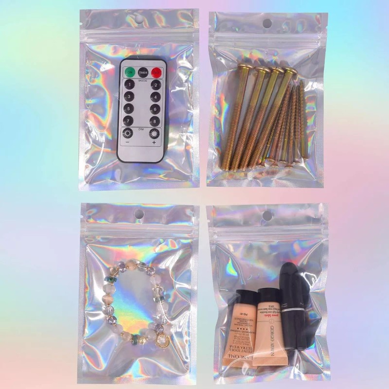 Hogareno Ec 100 Bolsas Pouch Holográficas A Prueba De Olores
