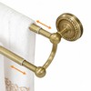 Adjustable Double Towel Bar, Antique Brass Wall Mount Towel Rack