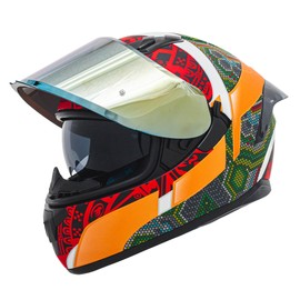 HAX Obsidian Full Face Dual Visor Adult Motorcycle Helmet for Motorbike Street Bike with Pinlock Ready DOT Approved HUICHIOL GREEN L