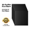 6 Pack Washable Pre-Filters for T554 Air Purifier, Original Version