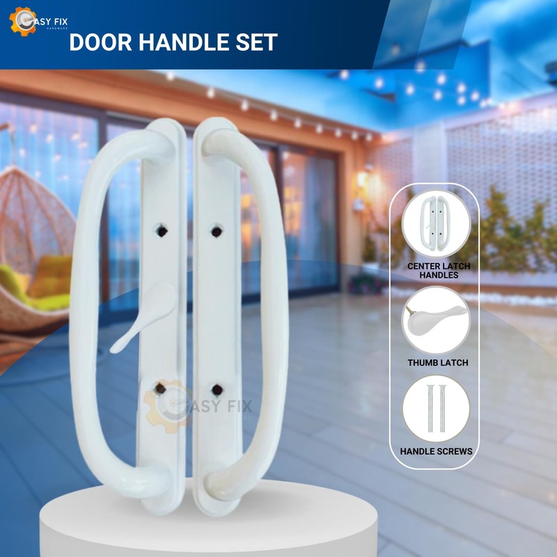 Easy Fix Hardware 10" Olympus Sliding Patio Glass Door Center