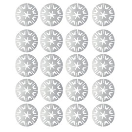 Thyonta 20 PCS Insulation Base Card Star Washers - Metal Heat Shield Clips Star Washers Durable Steel Construction for Enhanced Protection