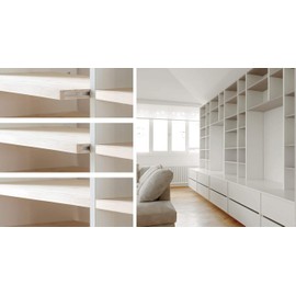 Gedotec Wedge Connector Aluminium for Concealed Mounting | Furniture Connector for Milling | Wooden Connector Rail with Length: 115 mm | Made in Germany | 1 Piece - Cabinet Connector Invisible