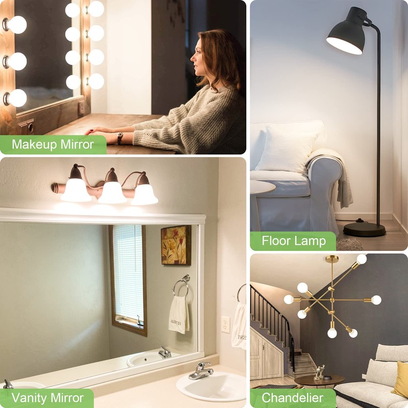 Dekang 8-Pack LED Vanity Light Bulbs for Bathroom 4000K Natural