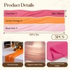 3 Pcs 10FT Sunset Table Runner Set, Pink and Orange