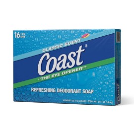 Coast Classic Original Scent Bar Soap, 4 Ounces, 16 Bars