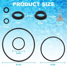 Aillsa Sand Filter Pump Parts Repair Set Compatible with Intex for Intex Sand Filter Pumps Part Number 25013-Air Release Valve & O-Rings - 1 Pack(12 Pieces)