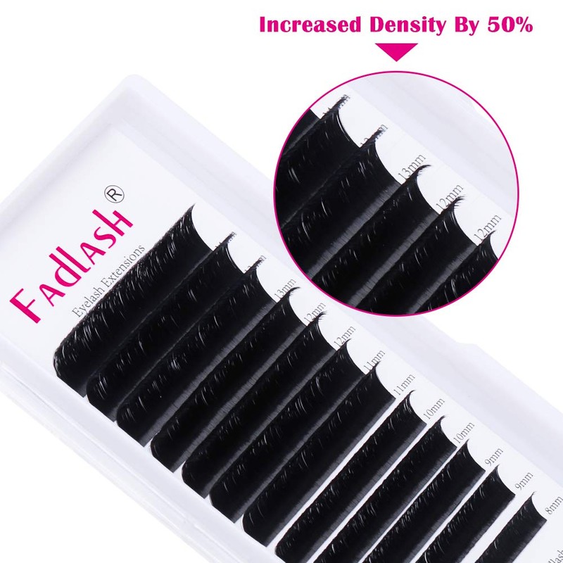 Easy Fan 0.05 mm-L-Mix 8–14 Self-Fanning Eyelashes, Volume Eyelashes, 0.05