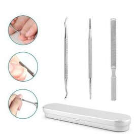 [XB878IOM] Nail Care Set of 3: 2 Toenail Curettes and 1 Stainless Steel File / [XB878IOM]네일케어 발톱큐렛2종 스텐파일1종 총3종 세트