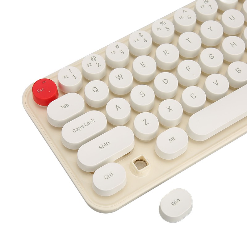 Wireless Keyboard Mouse Combo Mini Portable Retro Silent 2.4G Wireless