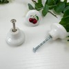 Lasyman 8 Pack Round Cabinet Knob1.5 Cherries Fruit Ceramic Rustic