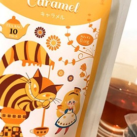 Caffeinated Tea Caramel (10 Pack of Tea Bags with Strings), Alice in Tea Country