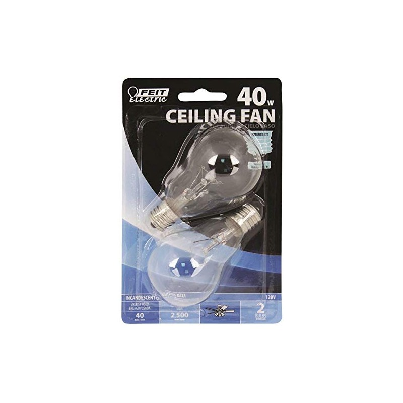 Feit Electric Bp40a15n/Cl/Cf 40 Watt Clear Ceiling Fan Light Bulb