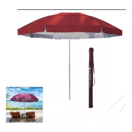 Macoll Sombrilla Playa Metalica Plegable Con Funda 3mts Diametro