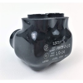 Ilsco PBTS-2-1/0 Insul AL MECH (2) 1/0-14 SGL TUL CSA, Silver