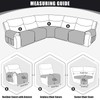 KinCam Waterproof Sectional Couch Covers, Oversized Recliner Sofa Covers for