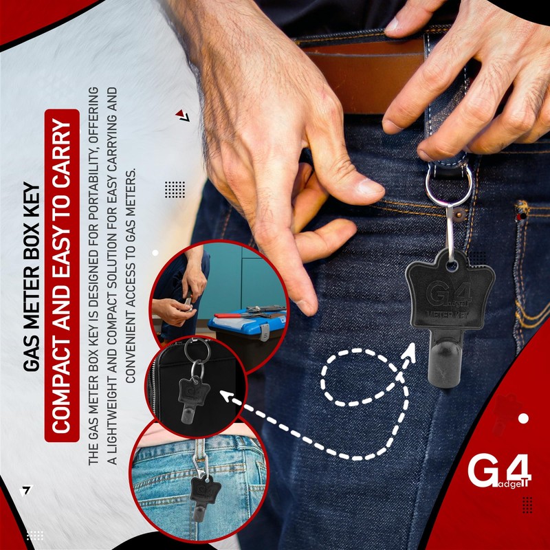 G4GADGET 2 Pack Heavy Duty Gas Meter Box Key –