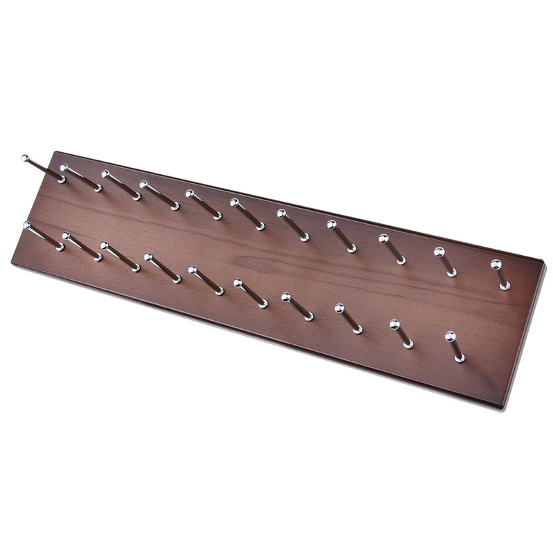 Tie Rack Wall Mounted, Wood Belt Hanger for Closet with