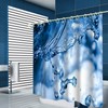 Shower Curtain Set Waterproof Hanging Bath Curtain with Rings Bathroom