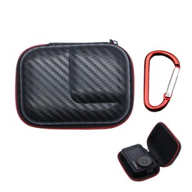 Mini Carrying Case Compatible with GoPro 13/12/11/10/9, Protective Storage Case for Dji Action 5 Pro/4/3, Hard Shell Waterproof Case with Aluminum Carabiner, Can Accommodate Camera with Silicone Case