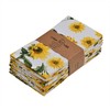 Urban Villa Dinner Napkins Sunflower Print Cloth Napkins (Set of