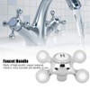 Mumusuki Cross-Arm Faucet Handle, Unique Shape Bathroom Faucet Copper Handle