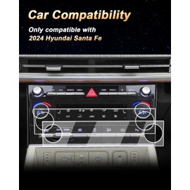 Screen Protector 2 Pcs For 2024-2025 Hyundai Santa Fe, Nano-film Air Conditioning Screen Protector for 2024-2025 Santa Fe(SEL/XRT/Limited/Calligraphy) Accessories Anti-fingerprint- HD Clear & Easy to Install
