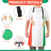 XLSXEXCL Italian Flag Apron and Chef Hat Set, Waterproof Cooking