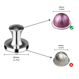 RECAPS Stainless Steel Espresso Coffee Tamper Filling Tool Compatible with Nespresso Vertuoline Original Pods 45mm But Not Compatible with Stainless Steel Reusable Filter