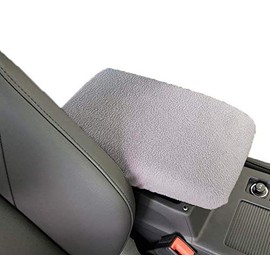 Car Console Covers Plus Made in USA Designed for Jeep Grand Cherokee L Model with 3 Row Seating 2021-2025 Fleece Auto Armrest Center Console Cover Protector Light Gray