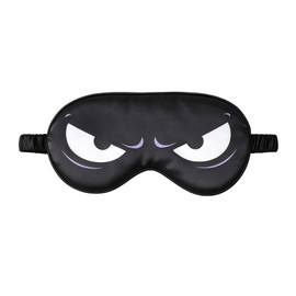Funny Angry Eyes Cartoon Sleep Mask Satin Light Blocking Eye Cover Soft Blindfold with Adjustable Elastic Strap for Sleep Gag Gift, Dark Glare