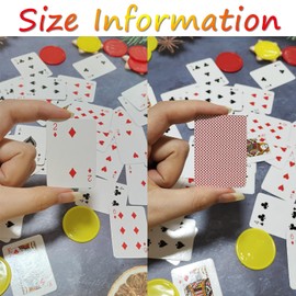 VOVCIG 2 Deck Mini Playing Cards Cool Playing Cards Poker Cards Game Poker for Men Women Adults(Yellow, Green)