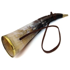 5MOONSUN5 Viking Blowing Ox-Horn Battle Trumpet Whistle Medieval Bull Buffalo Sounding