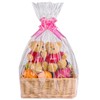 Petutu 12 Packs Large Cellophane Bags, 24"x30" Clear Basket Bags