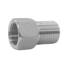 Beduan 1/2" Female to 1/2" Male Extension Pipe Nipple Connector, Stainless Steel Pipe Longer Fitting Adapter 1.57" Length (40 mm)