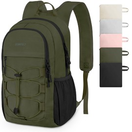 ZOMFELT Hiking Backpack for Women Men, 15L Lightweight Packable Backpacks for Trip, Water Resistant Small Travel Backpack, Foldable daypack for Hiking, Walking, Cycling, Camping, Green