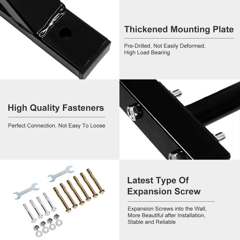 BEAMNOVA Pull Up Bar Wall Mount Ceiling Mounted Chin Up