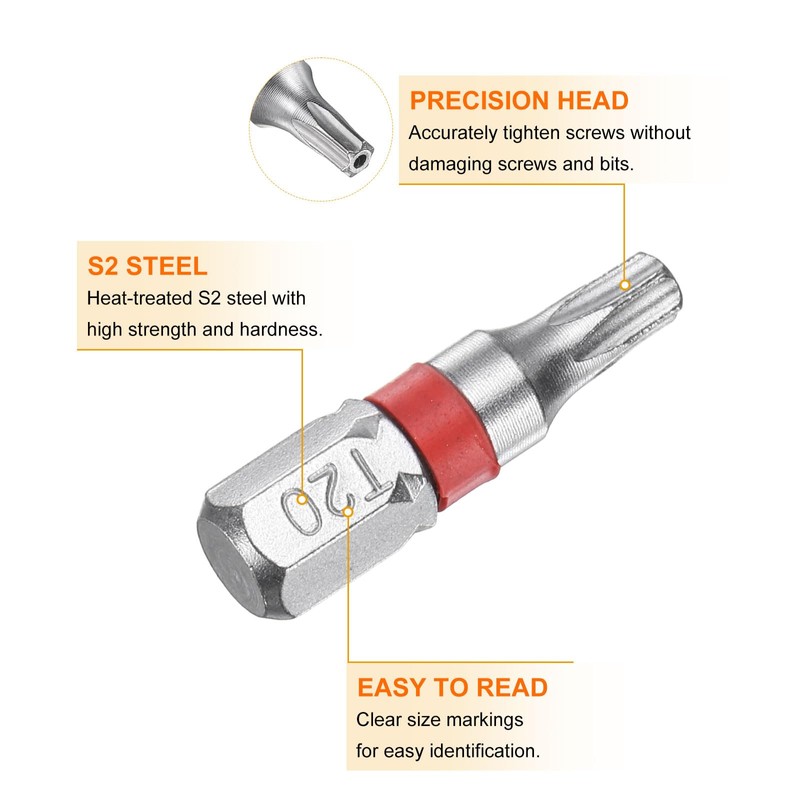 sourcing map 2pcs Torx Screwdriver Bit T20H 1/4" Hex Shank