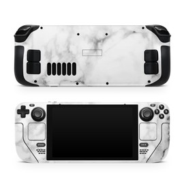 TACKY DESIGN Marble Effect Skin for Steam Deck, Gray Marble, Vinyl, Scratch Resistant, UV Protected