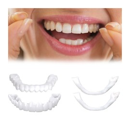 2 Pairs Temporarily Adjustable, Top and Bottom for Men and Women, Nature and Comfortable(White)