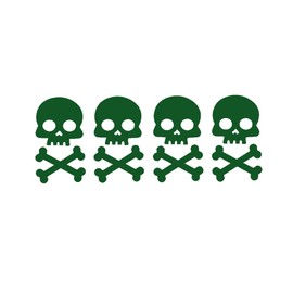STICKER DAD Skull and Crossbones V1 Vinyl Decal by StickerDad® - Size: 2", Color: Forest Green - Windows, Walls, Bumpers, Laptop, Lockers, etc.