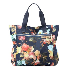 Chalino Women's Tote Bag, Large Capacity, Lightweight, Nylon, Zippered, Subbag, Floral Print, louvre